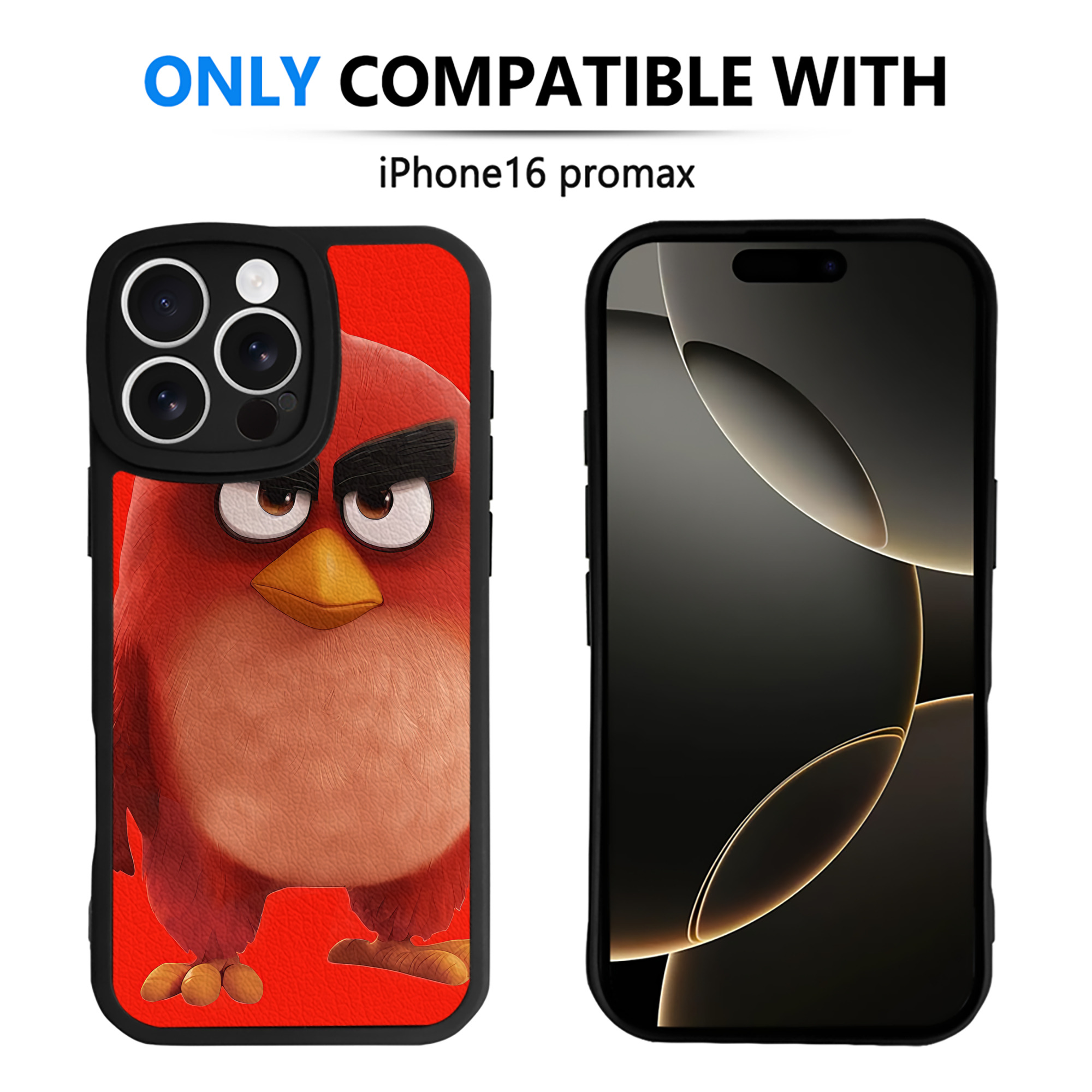 （画像用） Angry Birds アングリーバード 【iPhone 16シリーズ対応】シリコンスマホケース（レザー調） 材質：シリコン
